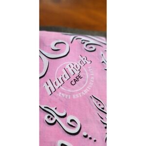 New Hard Rock Cafe "Love All, Serve All" Pink Bandana - Classic Edition NOC